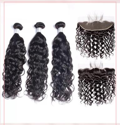 China Wholesale Cheap Luxury Human Virgin Water Wave Full Lace Wigs Brazilian Hair Cuticle Aligned Lace Closure Hair Wig for sale