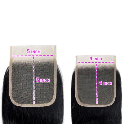 China Cheap Virgin Human Hair Brazilian Virgin Hair Cuticle Aligned Swiss Hair 4x4 2x6 5x5 13x4 13x6 6x6 7x7 360 Lace Closure Frontal Closure And Headband for sale