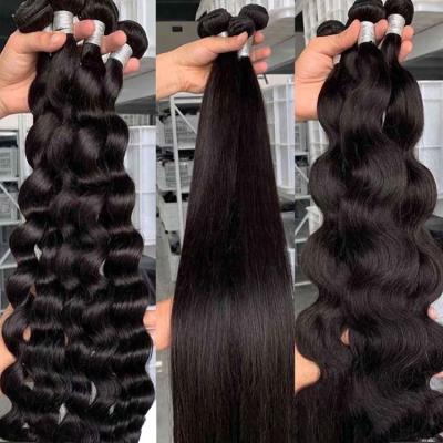 China Kinky Curl 32 34 36 38 Cuticle Straight Malaysian Indian Hair Weave Bundles, 100% Brazilian Virgin 10A Long Peruvian Hair 40 Inches for sale