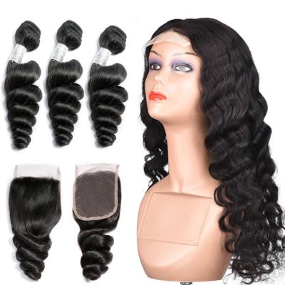 China Cheap High Quality Virgin Brazilian Curly Deep Wave Human Hair Loose Wave 10a Deep Wave Hair Bundles Loose Wave Hair Bundles for sale