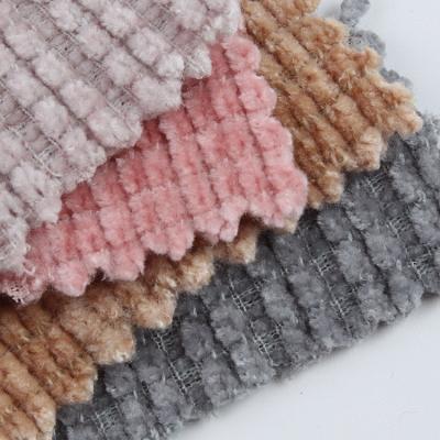 China Wholesale Spandex Manufacturer Xuhuang Grid Style Knitted Polyester Microfiber Chenille Fabric For Fashion for sale