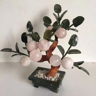 China China Wholesale Natural Quartz Hand Carved Crystal Apple Healing Christmas Gift Tree for sale