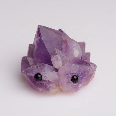 China China Wholesale Natural Quartz Cluster Hand Carved Crystal Hedgehog for sale