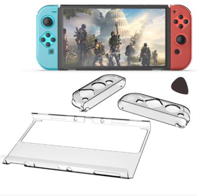 China Crystal Protective Shell Case for Nintendo Switch OLED Clear Hard PC Case Cover 20.6x10.3x2.5cm for sale