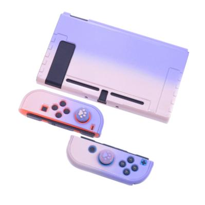 China New Gradient Pink-Purple PC Shell Case For Nintendo Switch PC Hard Protective Shell Glowing Cover For NS Joycon Colorful Cover for sale