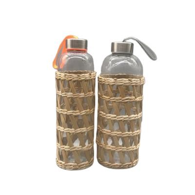 China Viable Different Water For Bottles Glass Water Bottle Bamboo Cup For Bottle for sale