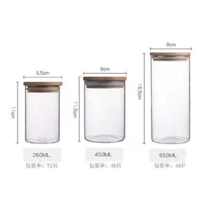 China Viable Wholesale Glass Jars With Bamboo Lid And Borosilicate Glass Kitchen Storage for sale