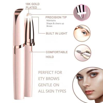 China Wholesale Blue Light Indicator TV New Arrival Pen Shape Painless Mini White Eyebrow Epilator With High Quality for sale