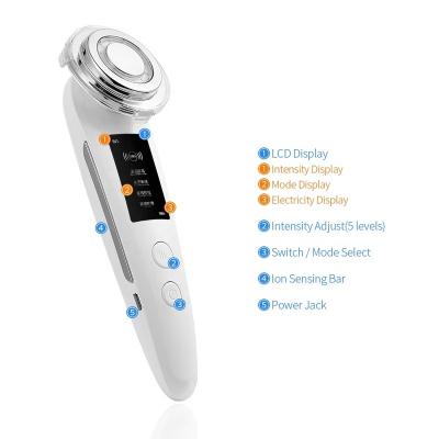 China Ultrasonic Hair Removal Facial Machine, Spa Facial Massager, Multi Function RF EMS Face Beauty Instrument for sale