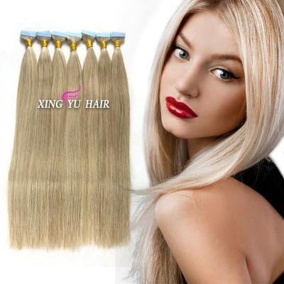 China ALL Texture Tape Hair Extensions Wholesale Double Drawn Hair Tape Virgin Russian Remy Human Tape In Hair Extensions for sale