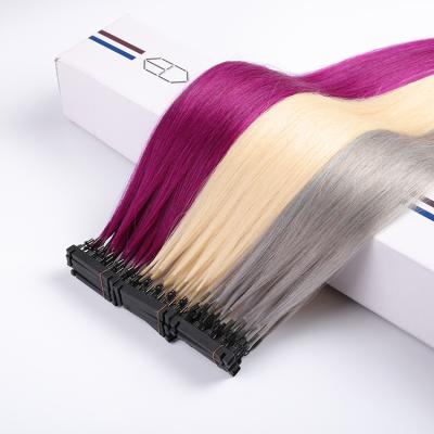 China Hot Sale 12 Silky Straight Wave One European Remy 6d Hair Extension 6D Machine Fast Shipping Good Quality for sale