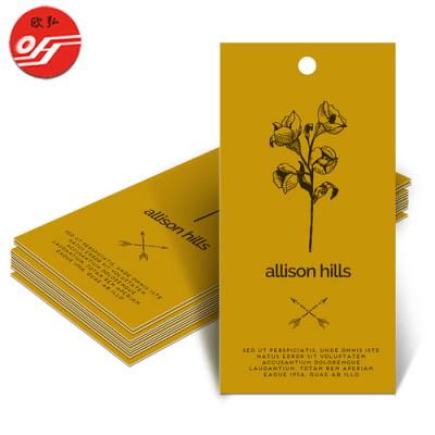 China Sustainable Professional Garment Label Custom Hang Tag For Socks / Scarf / Pants for sale