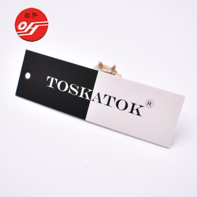 China Whited Viable Matte Lamination Swing Tag Cardboard Customized Hang Tag For Clothing for sale