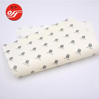 China Custom Printed Anti-Curl Decorative Company Brand 17g Packaging Tissue Paper for sale