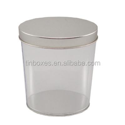 China Plastic Cookie Candy PVC Clear Jar With Lids for sale