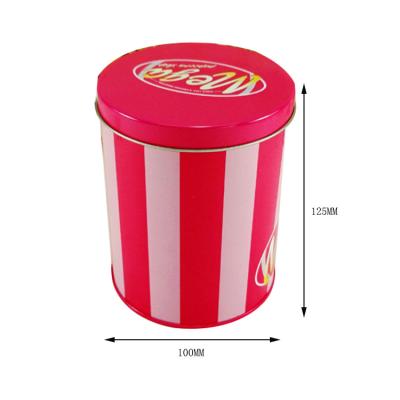 China All Custom Decorative Personalized Metal Tin Can Christmas Packing Cylinder Cookie Cake Tins for sale