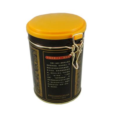 China 125g Plastic Tea Lid And Metal Body Coffee Tin for sale