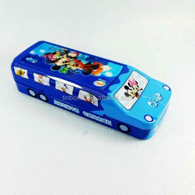 China All High Quality Tin Box 12 Colored Cartoon Car Shape Pencil Stationery Professional Packaging Tin Box for sale