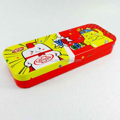 China All Color Cartoon Wholesale Custom Custom Kids Love Plush Tin Pencil Case Stationery for sale