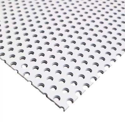 China Durable perforated sheet used as filter pipe sprial steel powder coated oblong hole non-slip platform for sale