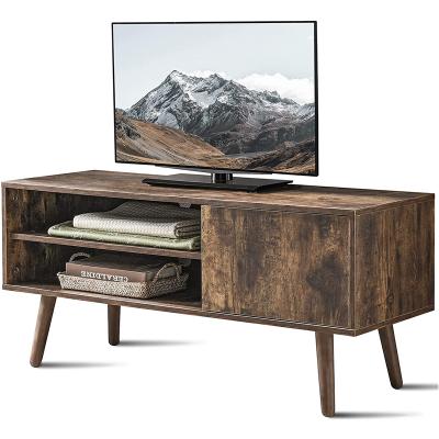 China KD New Product Modern Living Room Cabinet Wood Frame Black TV Stand Furniture for sale