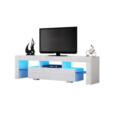 China High Gloss With LED Lights High Gloss TV Stand With Light Wood Cabinet TV Modern LED Table TV For Living Room for sale