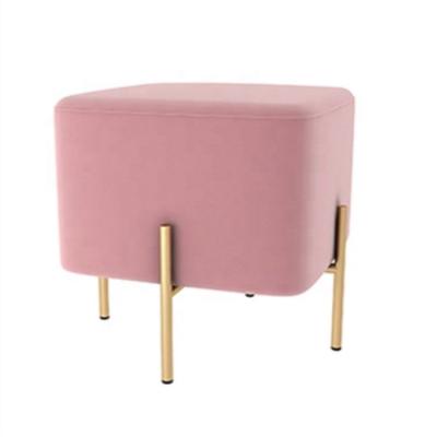 China Modern Nordic Luxury Modern Ottoman Fabric Ottoman Chair Stool Fabric Stools Kids Velvet Chair Metal Leg Velvet Chair Stools Modern Nordic Luxury Modern Fabric Ottoman Chair Stools metal nordic leg velvet luxury for sale