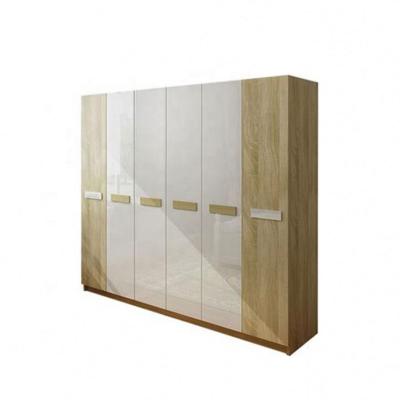 China High Gloss Top Quality MDF Bedroom Dressing Wardrobe 6 Door Bedroom Wardrobe for sale