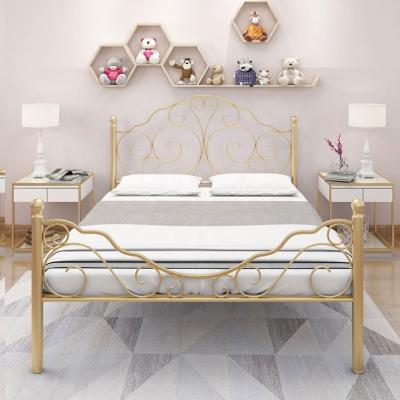 China (Other) Fashion Adjustable Wrought Iron Metal Bed European Minimalist View for sale