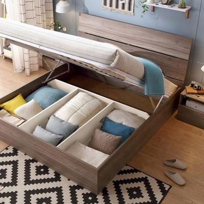 China Durable Modern Wooden Bed Room Furniture Wooden Queen Size Bed Frame Bed for sale