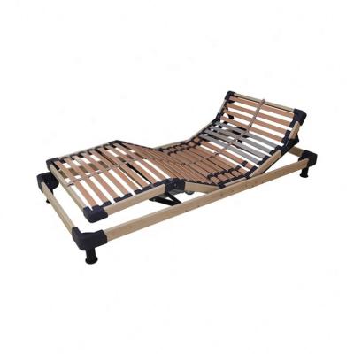 China Metal Adjustable Electric Bed Furniture Design Bed Factory Price (Height) Adjustable Wooden Slatted Base for sale