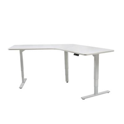 China Adjustable (Height) Made In China Latest Height Adjustable Electric Sit And Stand White Desk for sale