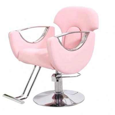 China Modern Custom Fashion Sample Flrocky Pink Black Hair Salon Chairs Beauty for sale