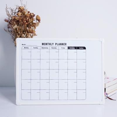 China Modern Wholesale Promotional White Plastic Calendar Magnetic Planner Dry Erase Board For Kids for sale