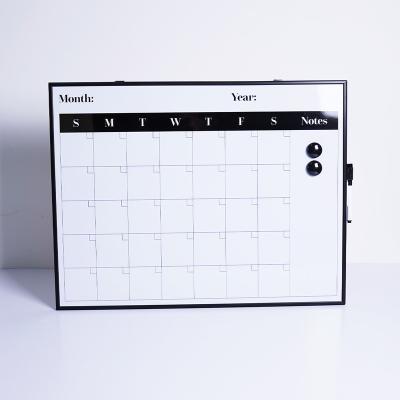 China Modern Custom Printing Aluminum Alloy Whiteboard Metal Frame Portable Black Calendar Writing Board for sale