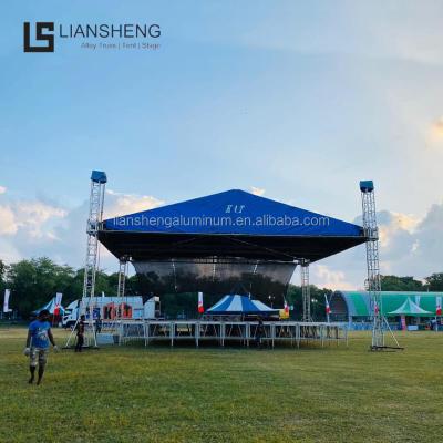 China Exhibition Lighting Aluminum Led Truss System Wall Space Stsge Risers Truss Display for sale