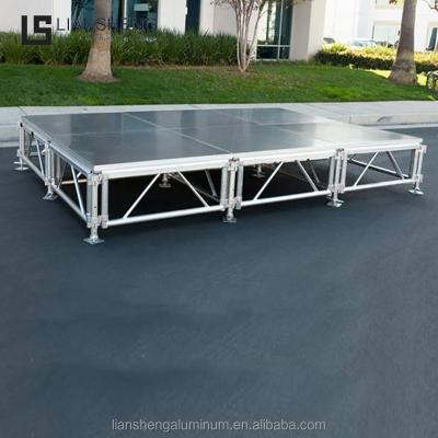 China 6061-T6 Aluminum Alloy Outdoor Concert Aluminum Stage With Truss Lifting System for sale