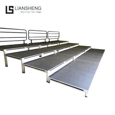 Cina To School Choir Aluminum Adjustable Stage With Stairs Sale In The US Portable For Rent Event in vendita