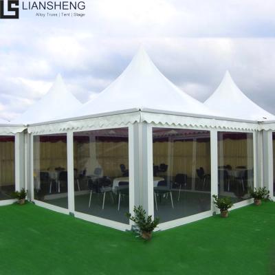 Cina white aluminum outdoor pagoda trade show tent wedding event exhibition booth tent for sale tank landing ship in vendita