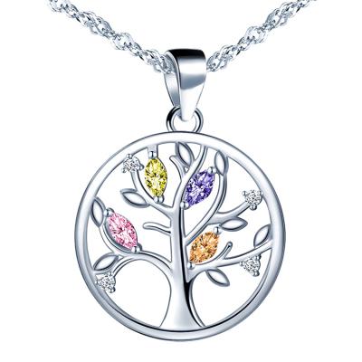 China Hot Selling Nickel Free 925 Sterling Silver Tree Necklace MOQ 1pc Mothers Day Gifts For Life for sale