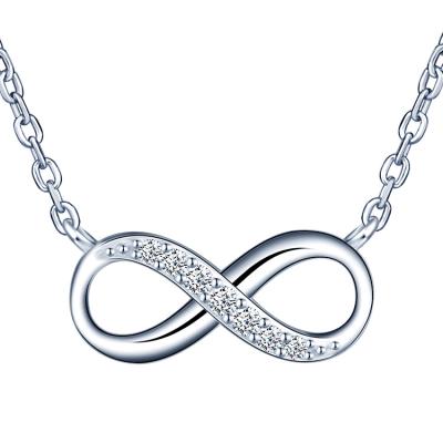 China FASHIONABLE Jewelry 925 Silver Infinity Necklace Tasty Women Adjustable Pendant Necklace for sale