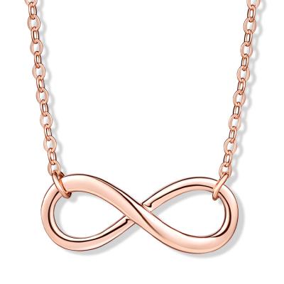 China TRENDY Minimalist Jewelry 925 Sterling Silver Infinity Necklaces Women for sale