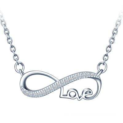 China Office / Career Customized Infinity Necklace 925 Sterling Silver Necklaces For Women for sale