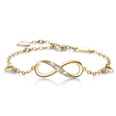 China Wholesale Romantic 925 Sterling Silver Bracelets Infinity Symbol Bracelet For Women for sale