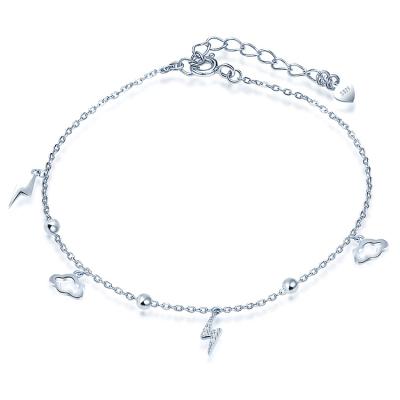 China FASHIONABLE Women's Ankle Chain Sterling Silver Nickel and Leaf Bling Anklets Free for sale