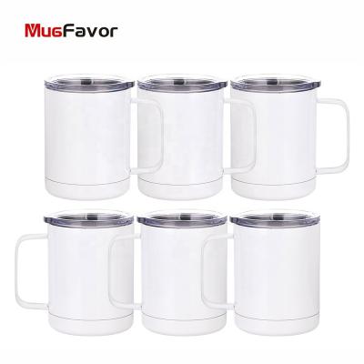 China Sublimation 10oz 300ml Stainless Steel MugFavor Travel Mug W Mug Amazon Coffee Mug White Viable Camping Mug Custom Lid BPA Free for sale