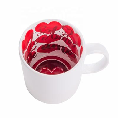 China Stocked Spanish Valentines Day Mug MDecal-EL Sweet Love MugFavor Personalized Sublimation Masks 11 oz Ceramic Coffee Mugs Colored Mugs for sale