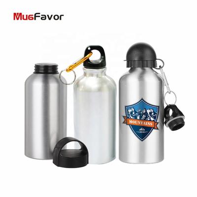 China MugFavor wholesale personalized silver aluminum outdoor custom coffee mug viable 500ml metal sublimation sports water bottle MAL5-S for sale