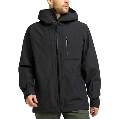 China OEM Breathable Black Blank Anorak For Men Outfit Snowy Skiing Outdoor Wear Ski Jacket Hard Shell Clothing for sale