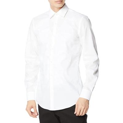 China Hot Sales Men's Uniform Cotton Polyester Man Blouse Shirts Business Breathable White Work Wear Long Sleeve Shirts for sale